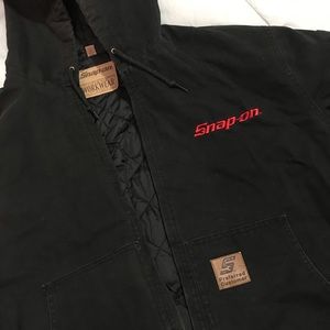 snap on work jacket